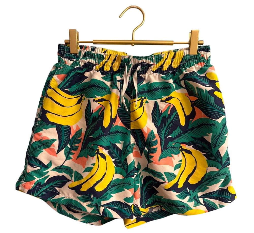 Chubbies Men's Medium Tropical Banana Print Swim Trunks Shorts Board Shorts EUC